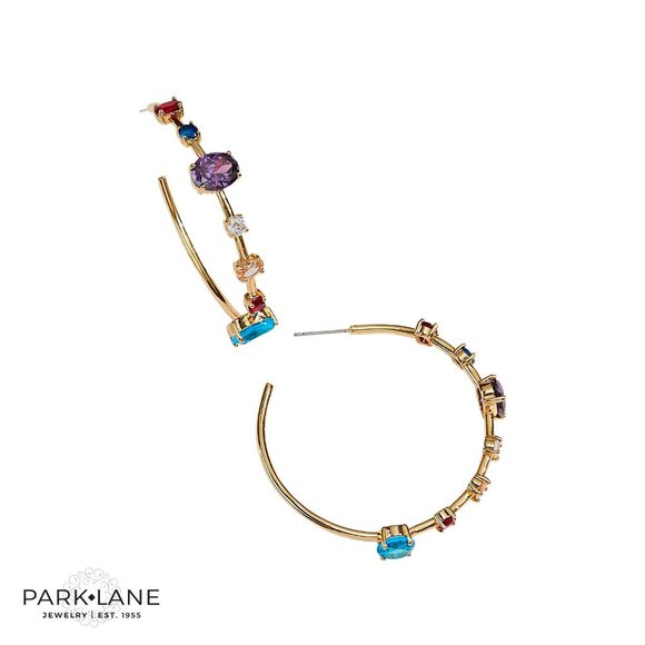 Park Lane Jewelry Gem Hoops - Picture 1 of 2